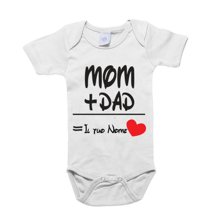 Body 0-12 mesi Mom and Dad personalizzabile